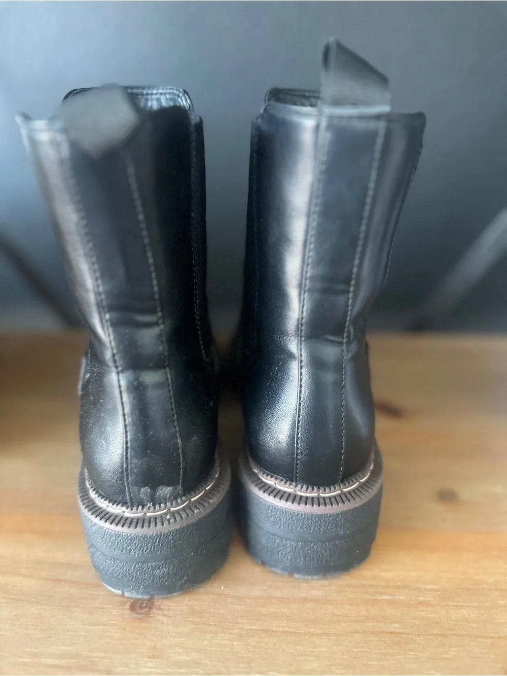Women’s Black Leather Chelsea Boots - Classic Slip-On Style